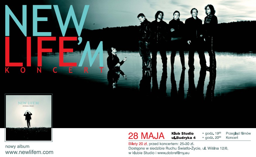 28 maja w Krakowie koncert New Life'm dla Fundacji Nowego Filmu. Z filmem wstęp wolny!